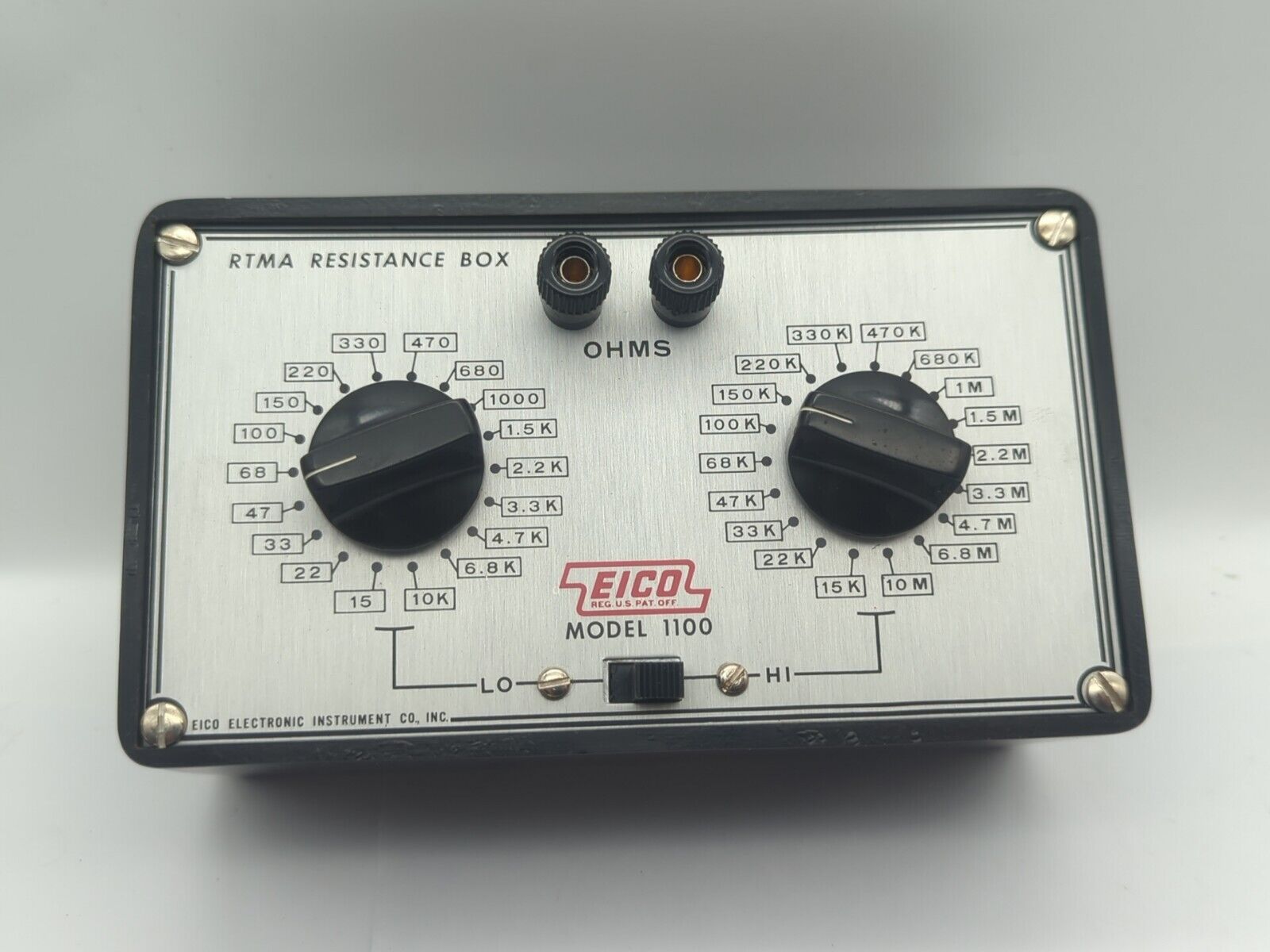 Vintage EICO RTMA Resistance Box # 1100, Resistor Substitution Box