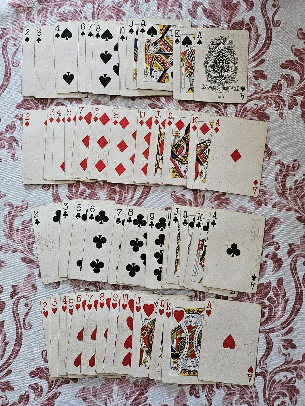 Old Antique ( 1900s ) SAMUEL HART CONSOLIDATED  Playing Cards