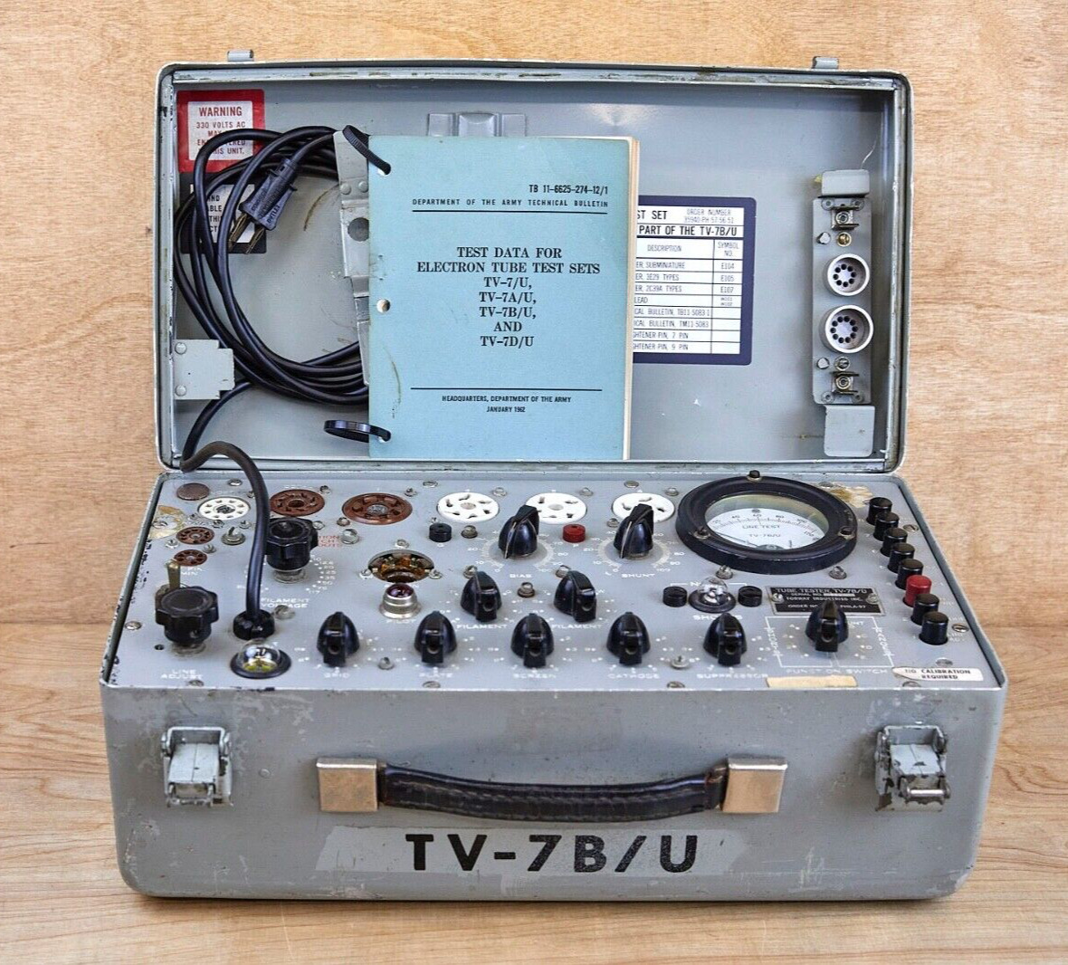 TV-7B/U Vacuum Tube Tester Hickok Military, Partially Tested & Serviced