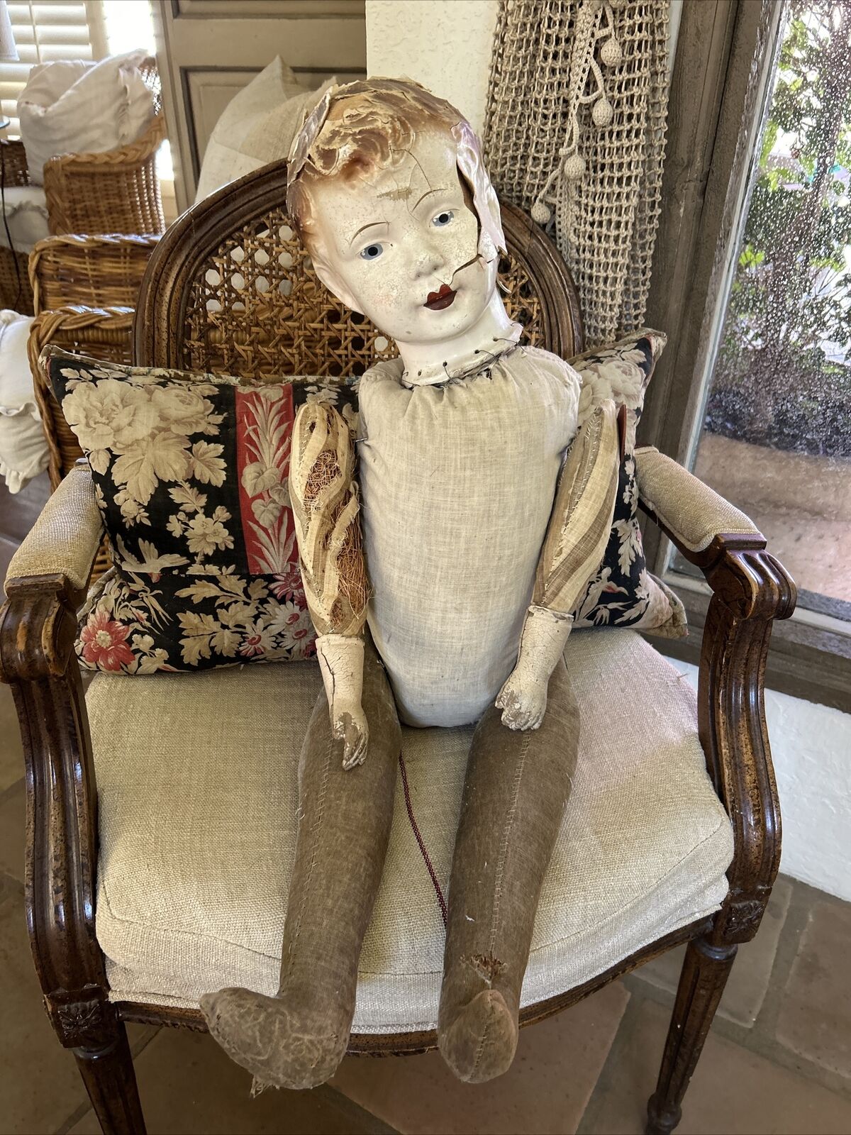 Large Vintage French Doll Needs A Home