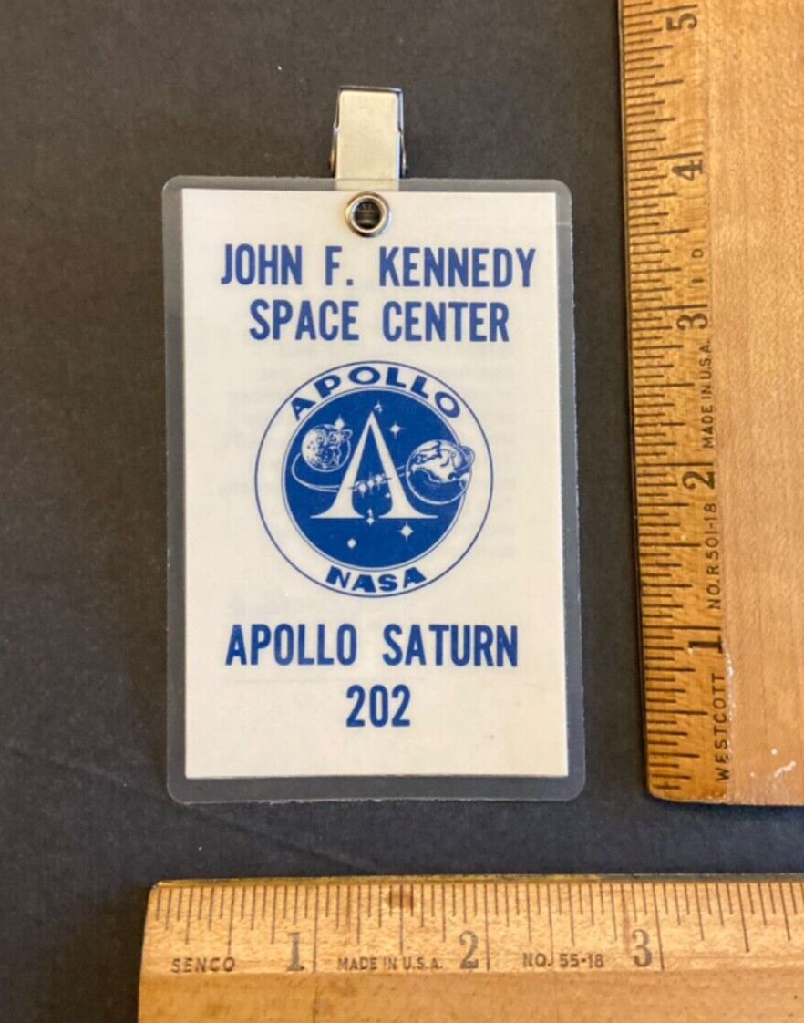 NASA 1966 JFK Space Center Apollo Saturn 202 Launch Access Pass Badge #257 Rare