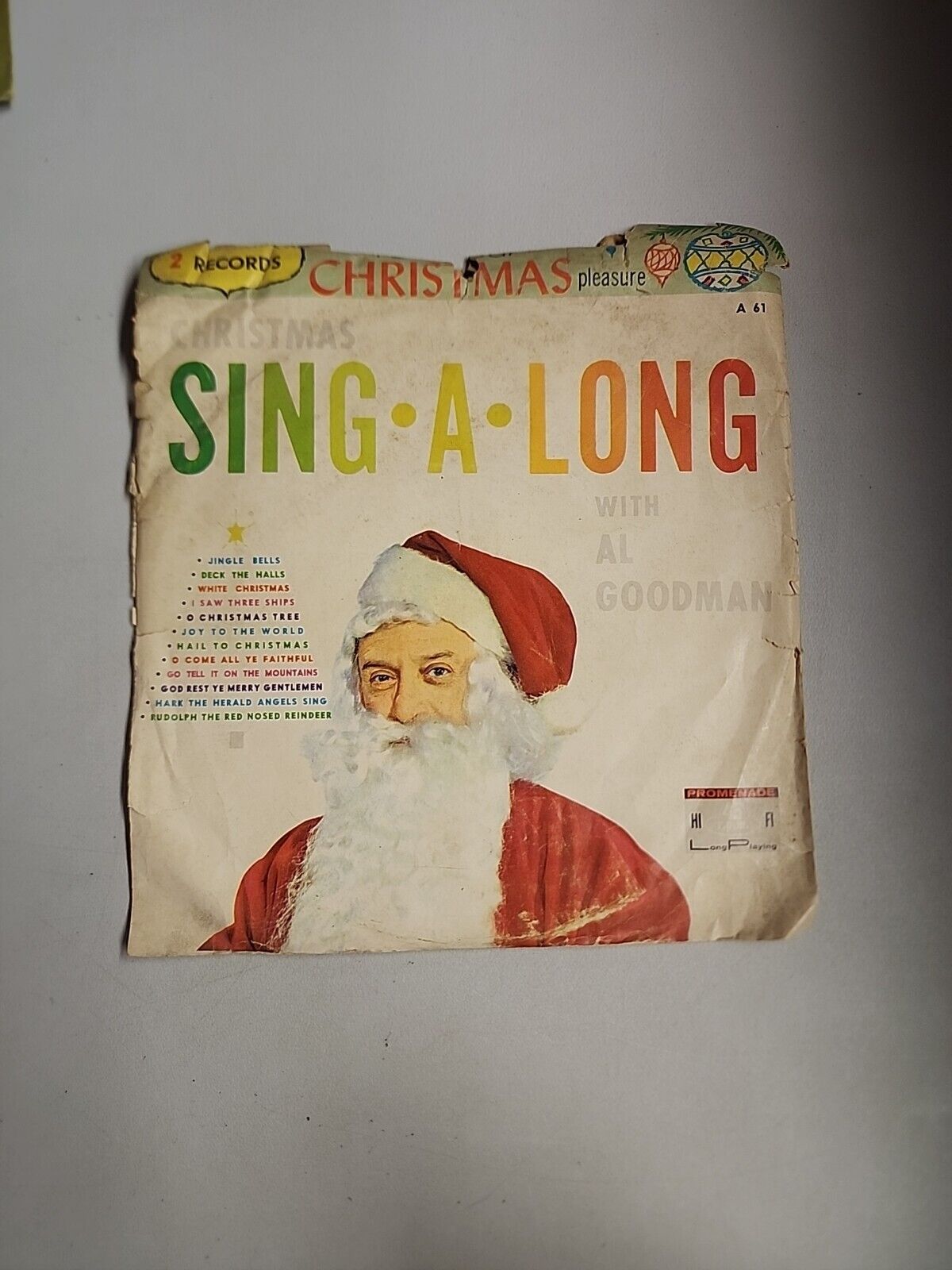 Al Goodman - Christmas Sing Along - RECORD SLEEVE ONLY (45RPM 7”) (AA71) 
