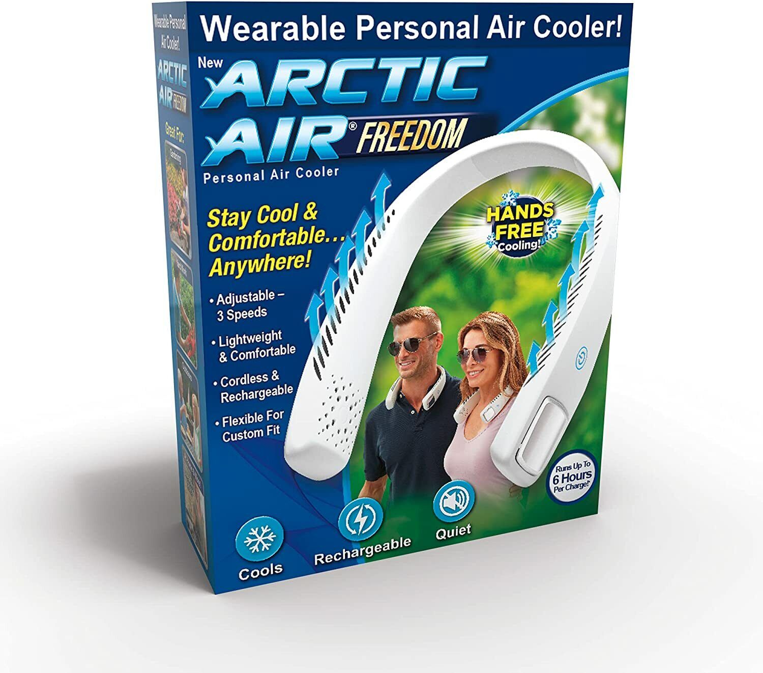 Ontel Arctic Air Freedom Portable Personal Air Cooler 3-Speed Neck Fan Handsfree