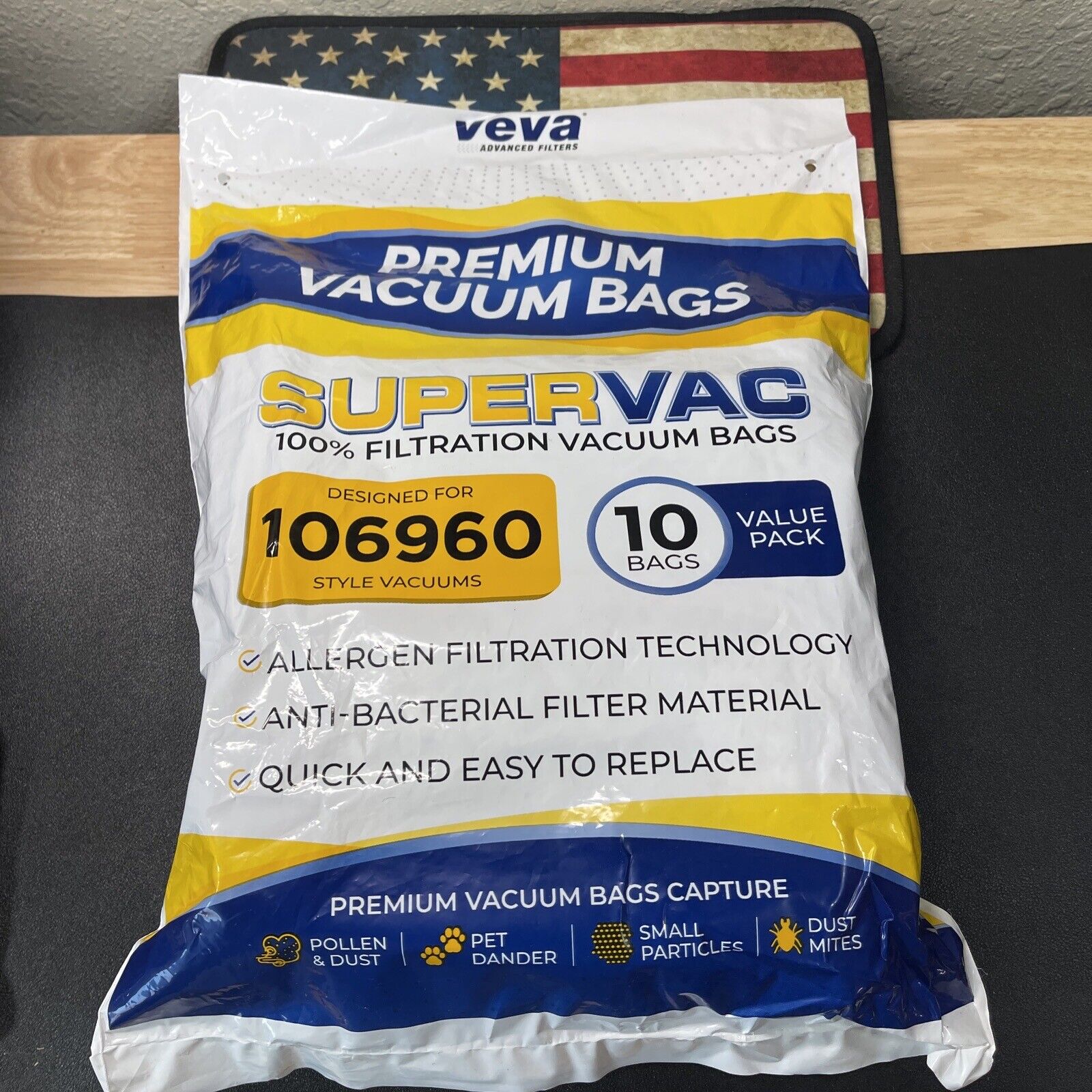VEVA 10 Pack Premium SuperVAC Vacuum Bags 106960 Fast US Shipping