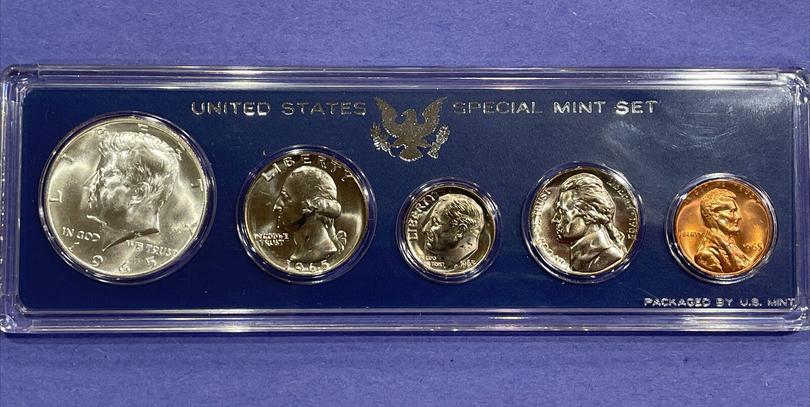 1965 US Special Mint Set Coins In Holder