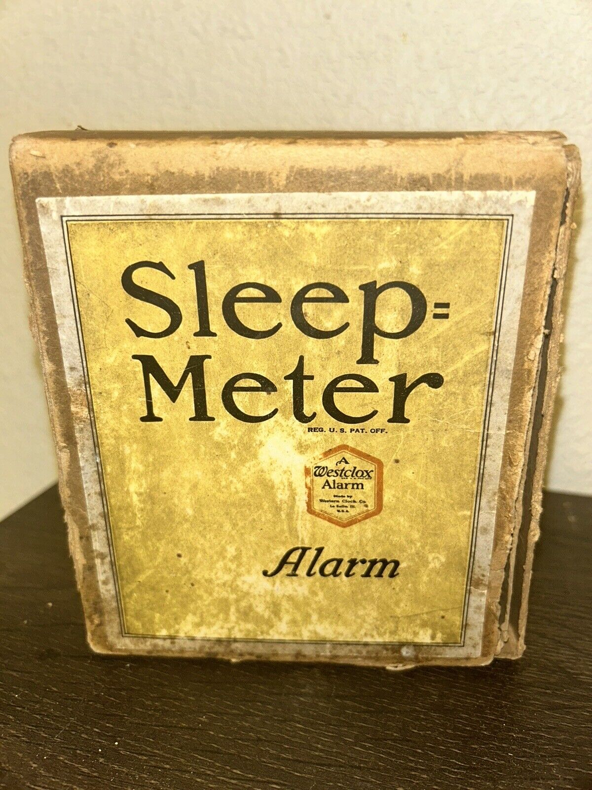 ANTIQUE 1920s WESTCLOX SLEEP METER ALARM CLOCK  BOX ONLY