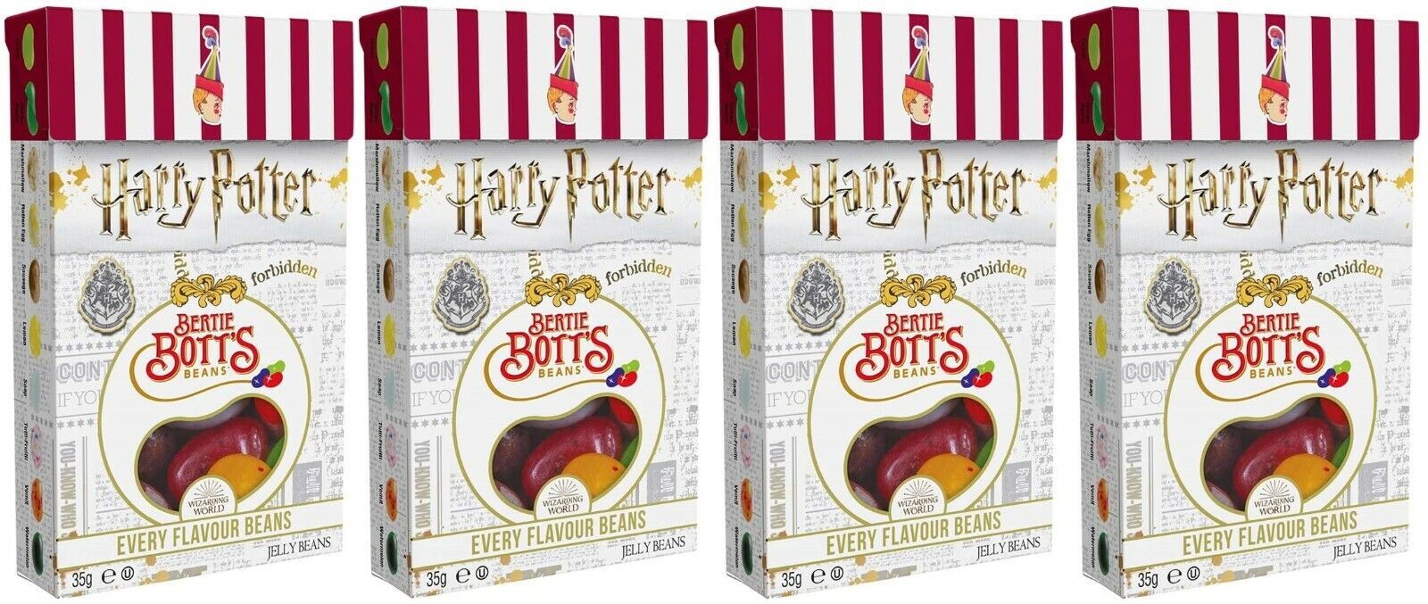4x Jelly Belly Harry Potter Bertie Botts Flavour Beans 35g American Sweets