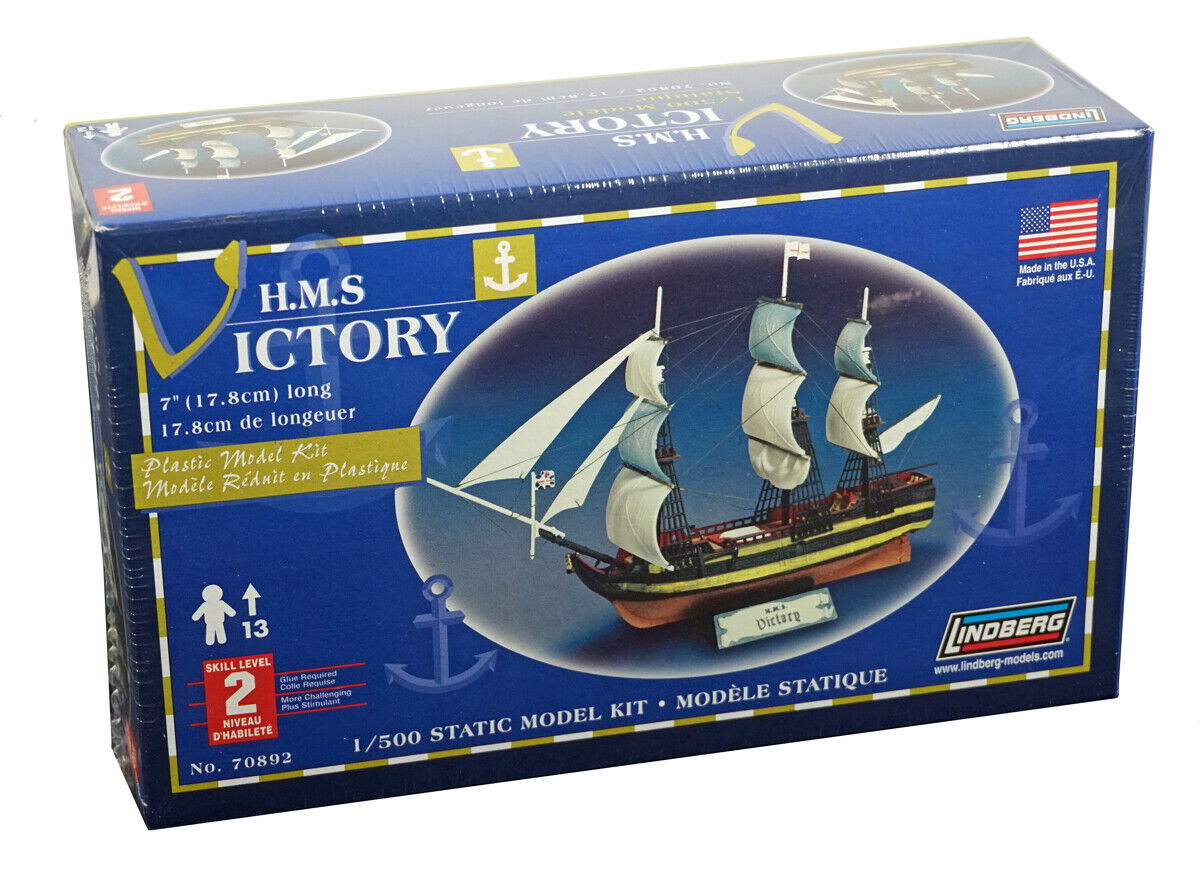 H.M.S. Victory 1/500 Scale Plastic Model Kit - Skill Level 2 - New From Lindberg