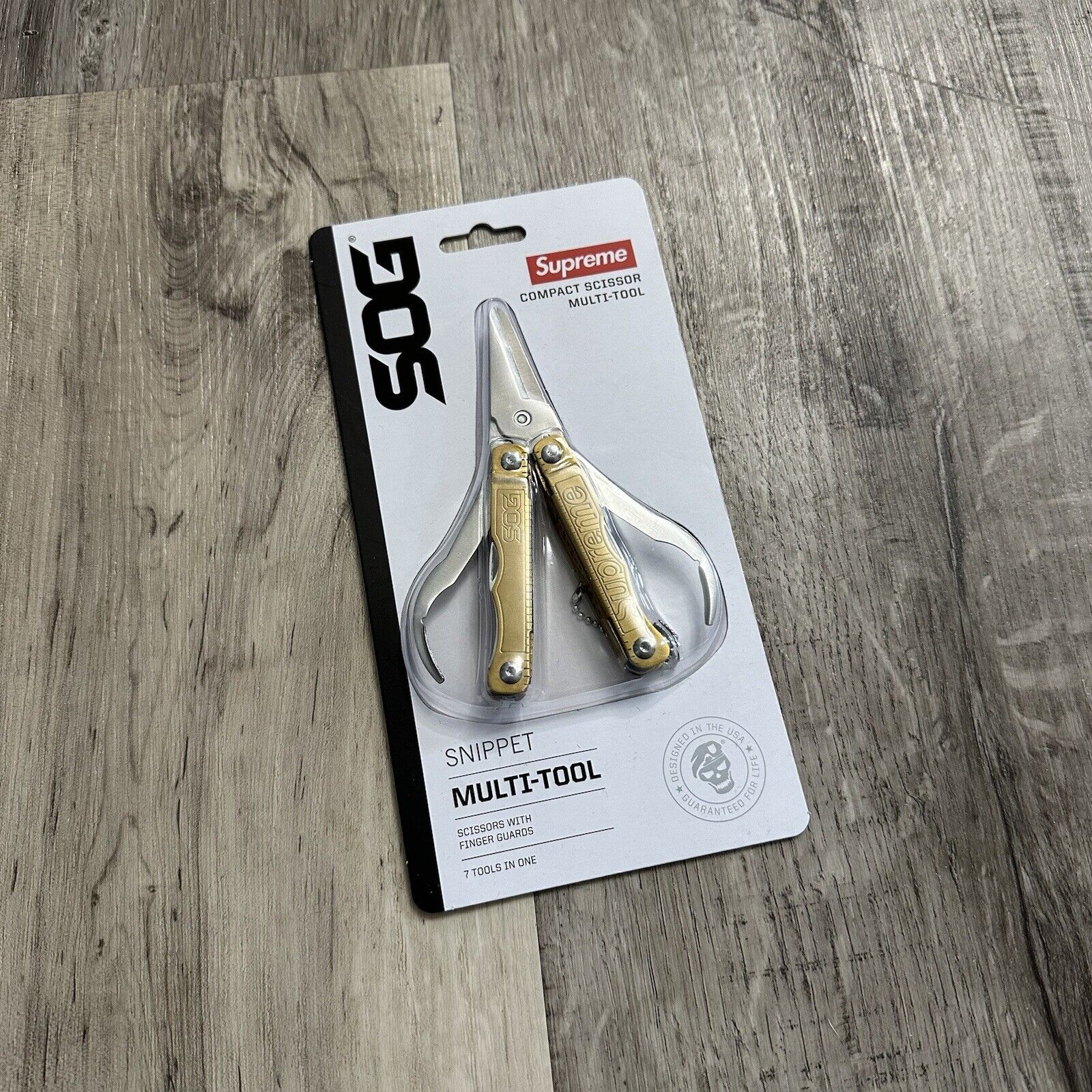 Supreme SOG Snippet Multi Tool Compact Scissor Gold - Brand New