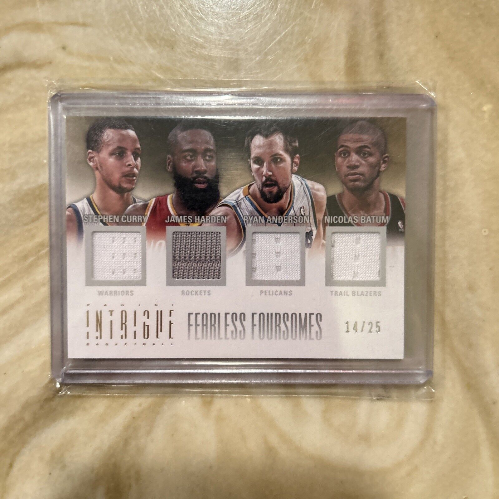 2012-13 panini intrigue fearless foursomes /25 curry harden batum anderson