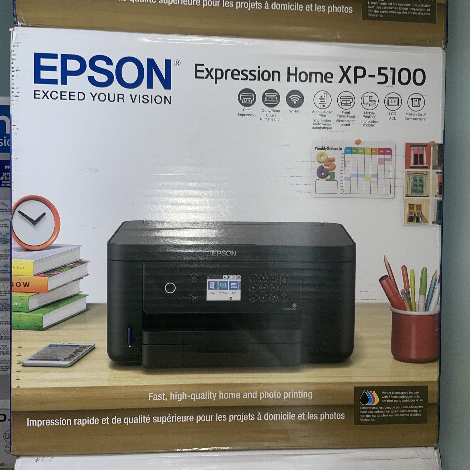 Epson Expression Home XP-5100 Wireless All-In-One Printer - Black