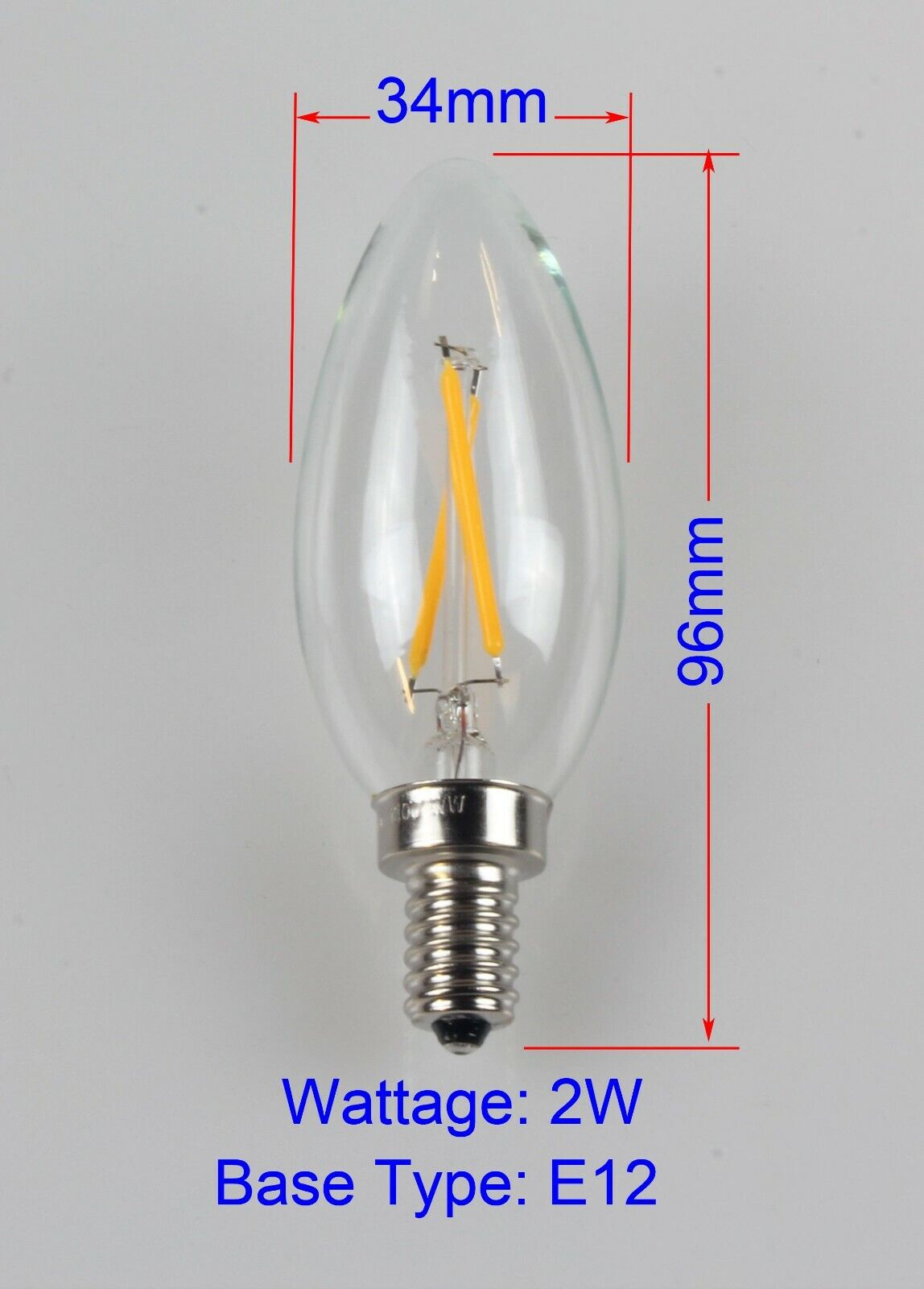 E12 E26 110V 2W 4W 6W 8W Retro Vintage Filament LED Candelabra/Globe Light Bulb