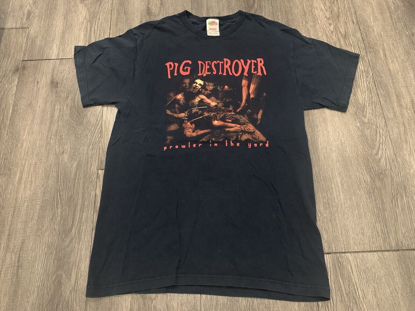 VINTAGE Pig Destroyer Shirt Prowler In The Yard Grindcore Medium RARE Metal Y2K