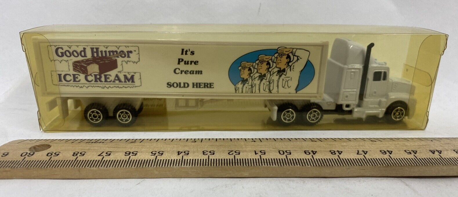 HO Scale Golden Wheel Semi Trailer Good Humor Ice Cream Delivery Service Tractor