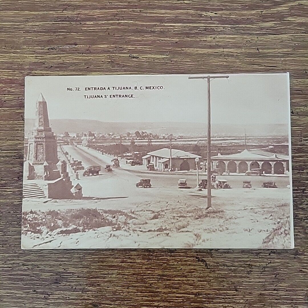 Tijuana Mexico Entrance to City Street Scene Vintage Postcard XX Beer