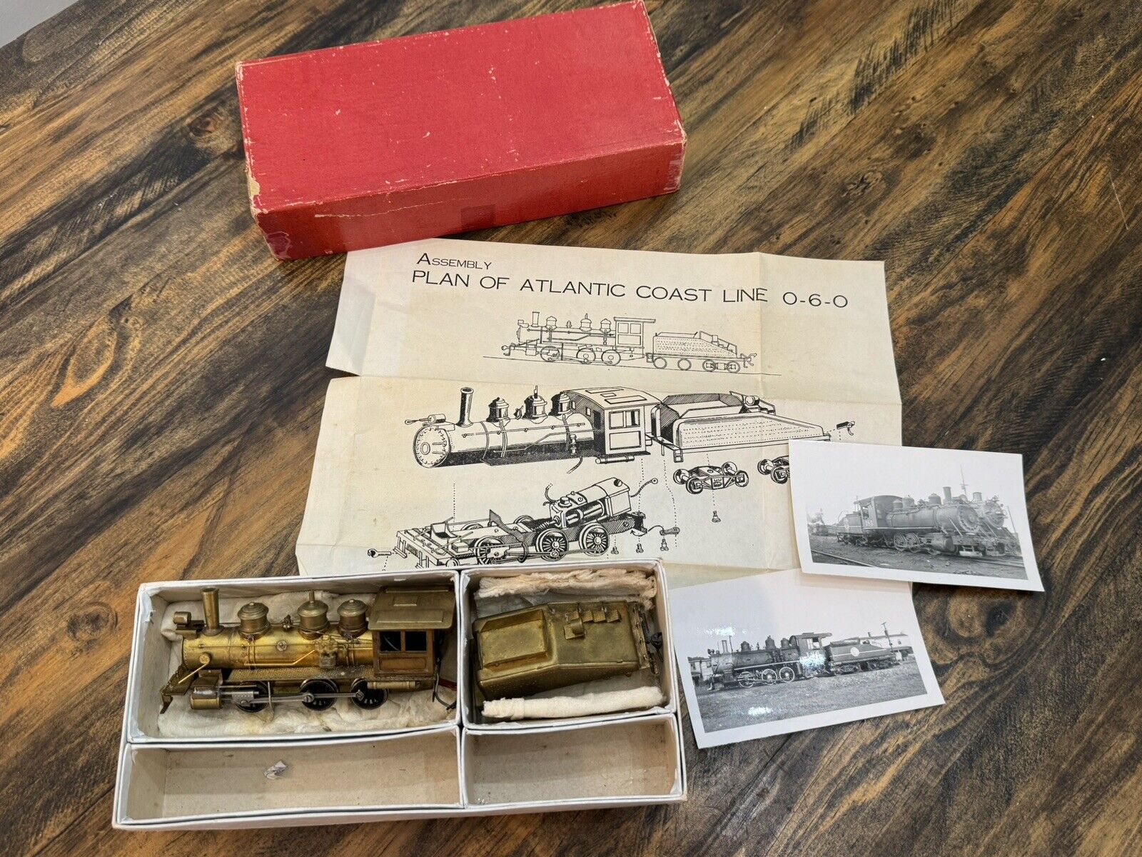 Vintage HO IMP Takara Atlantic Coast Line 0-6-0 Brass Engine & Tender Unpainted
