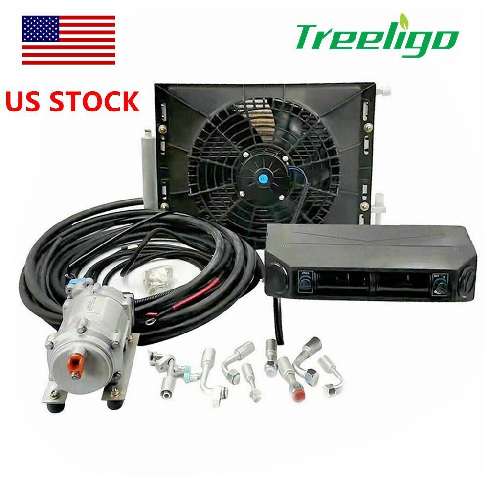 24V Electric Cool&Heat Universal Underdash Air Conditioner DC Auto Car A/C Kit