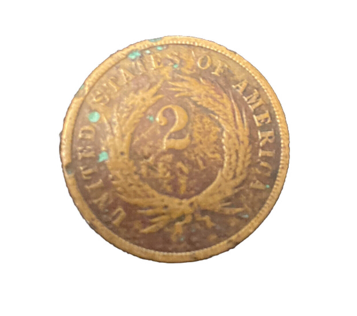 1868 Two Cent Piece Post Civil War Era US Copper Coin