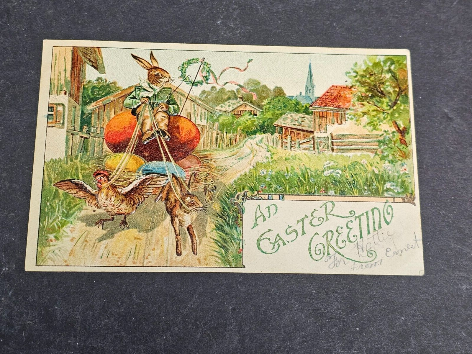 Early 1900s postcards easter colored lithos excellent example rare find