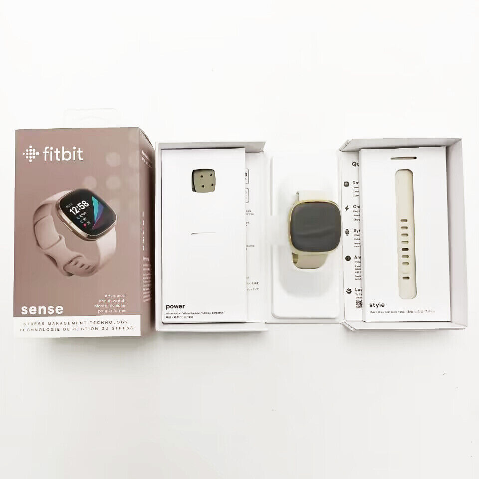 Fitbit Sense FB512 Advanced Health Smartwatch Stainless Steel Case Sealed L&S