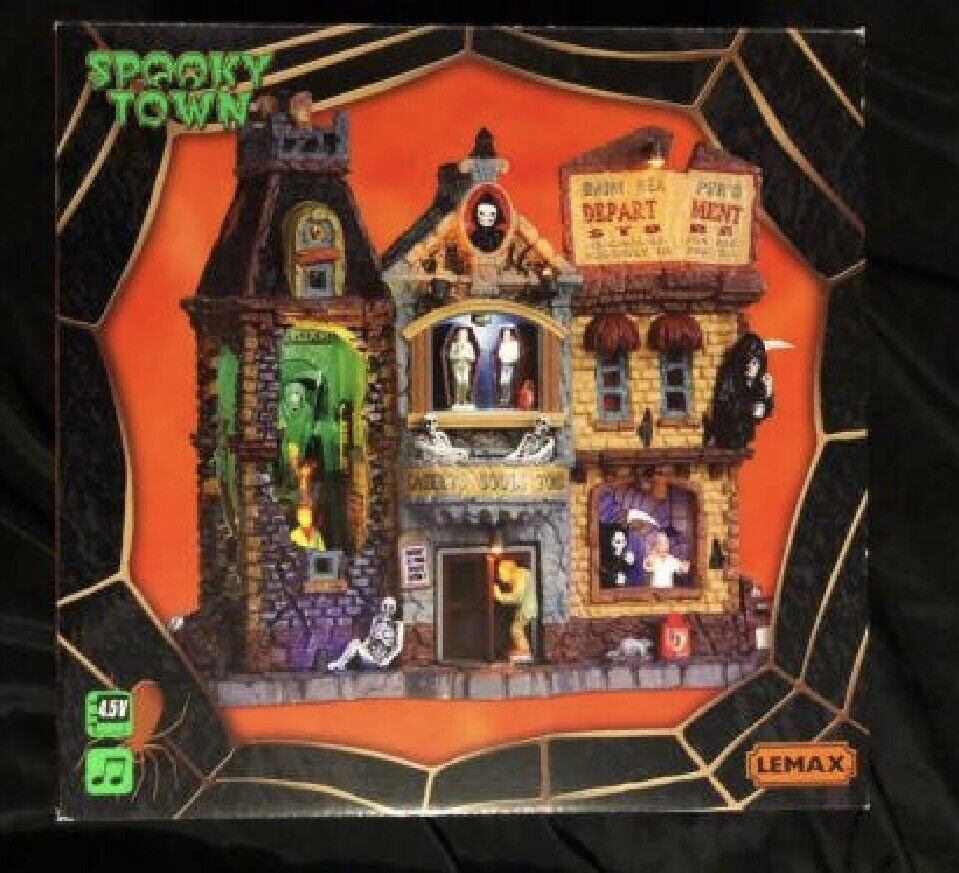 Grim Reaper\'s Department Store Lemax Spooky Town Halloween Village Monster Shop