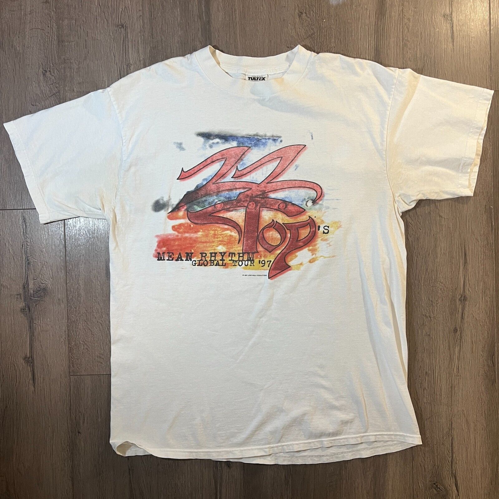 Vintage ZZ Top Shirt Mens XL Mean Rhythm Global Tour 1997 90s Rock Band