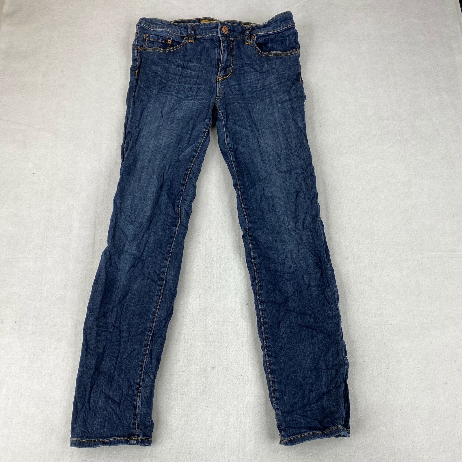 Seven7 Premium Denim Straight Leg Jeans Women\'s 6 Blue Cotton Blend Medium Wash