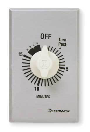 Intermatic Ff15mh Timer,Spring Wound,15 Min,Spst,Silver