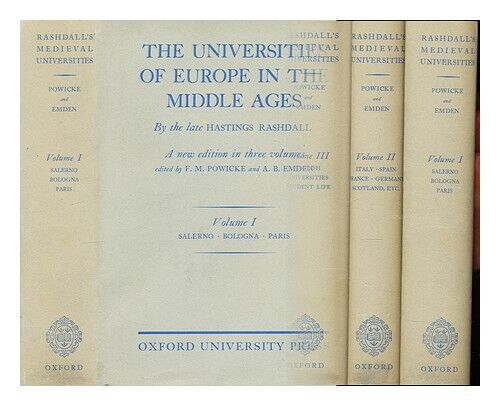 RASHDALL, HASTINGS (1858-1924) The universities of Europe in the Middle Ages - c