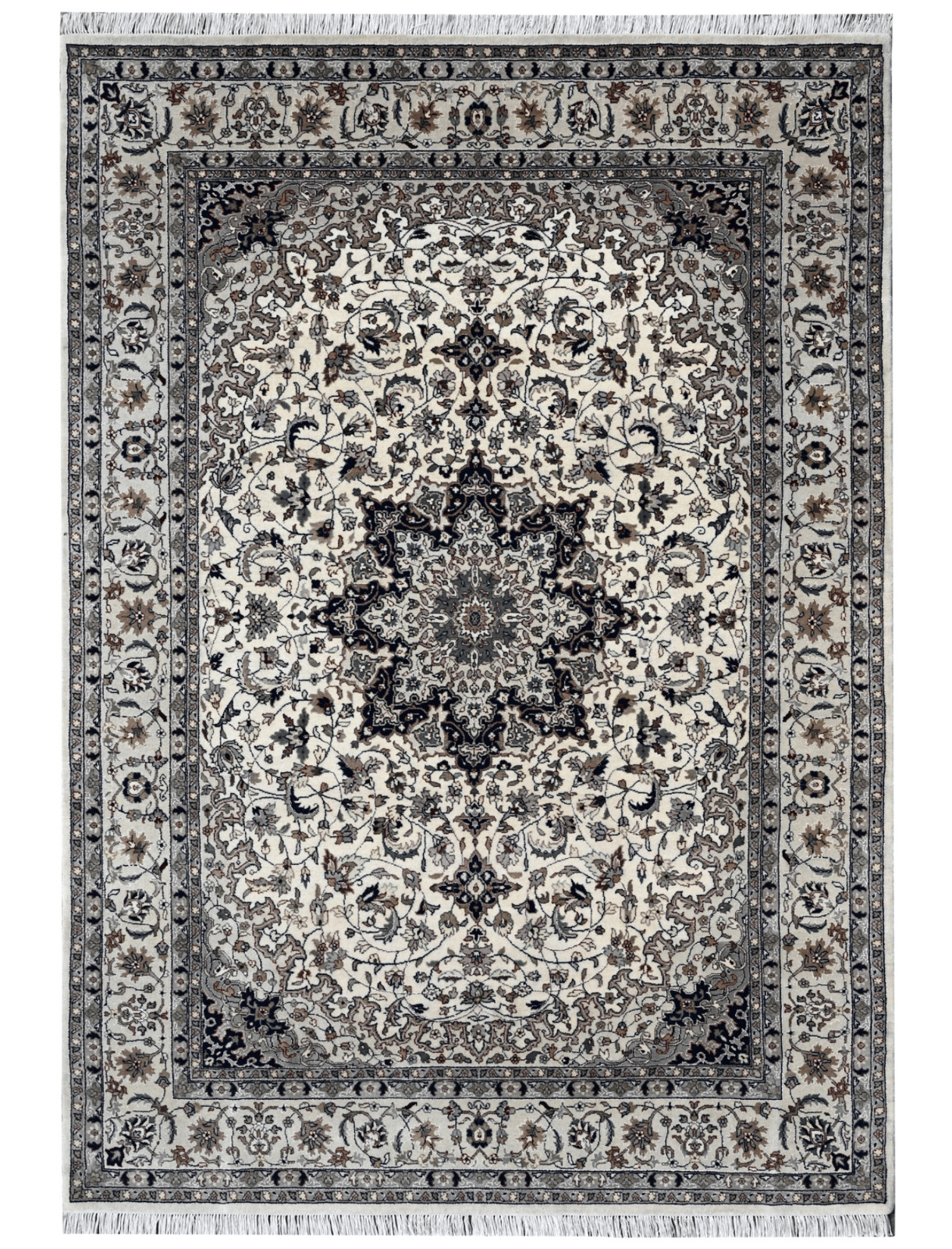NAIN 5x8ft Handknotted Rug Luxury Look Carpet Wool Handmade Traditional Area Rug