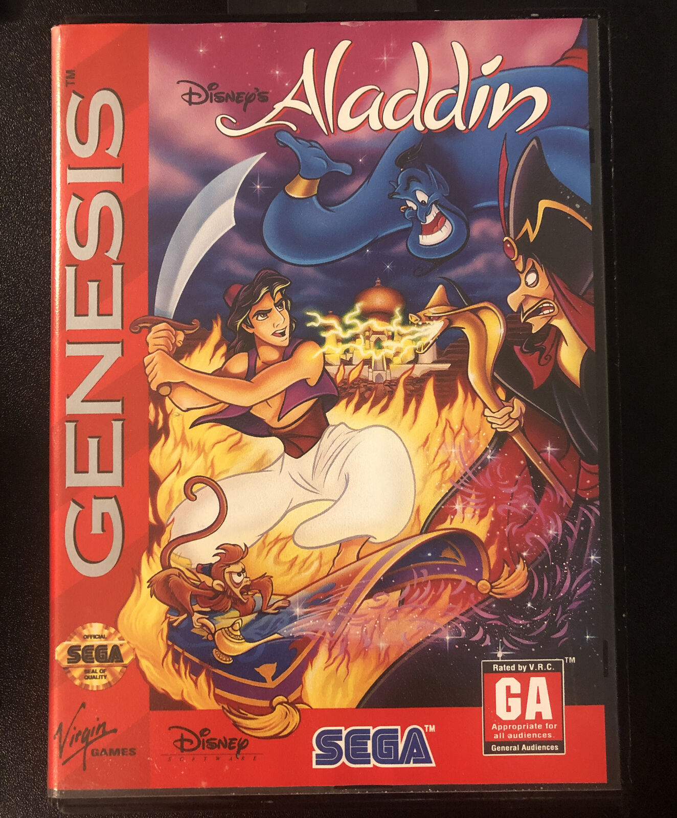 Disney\'s Aladdin - Fun Sega Super Nintendo Game Authentic
