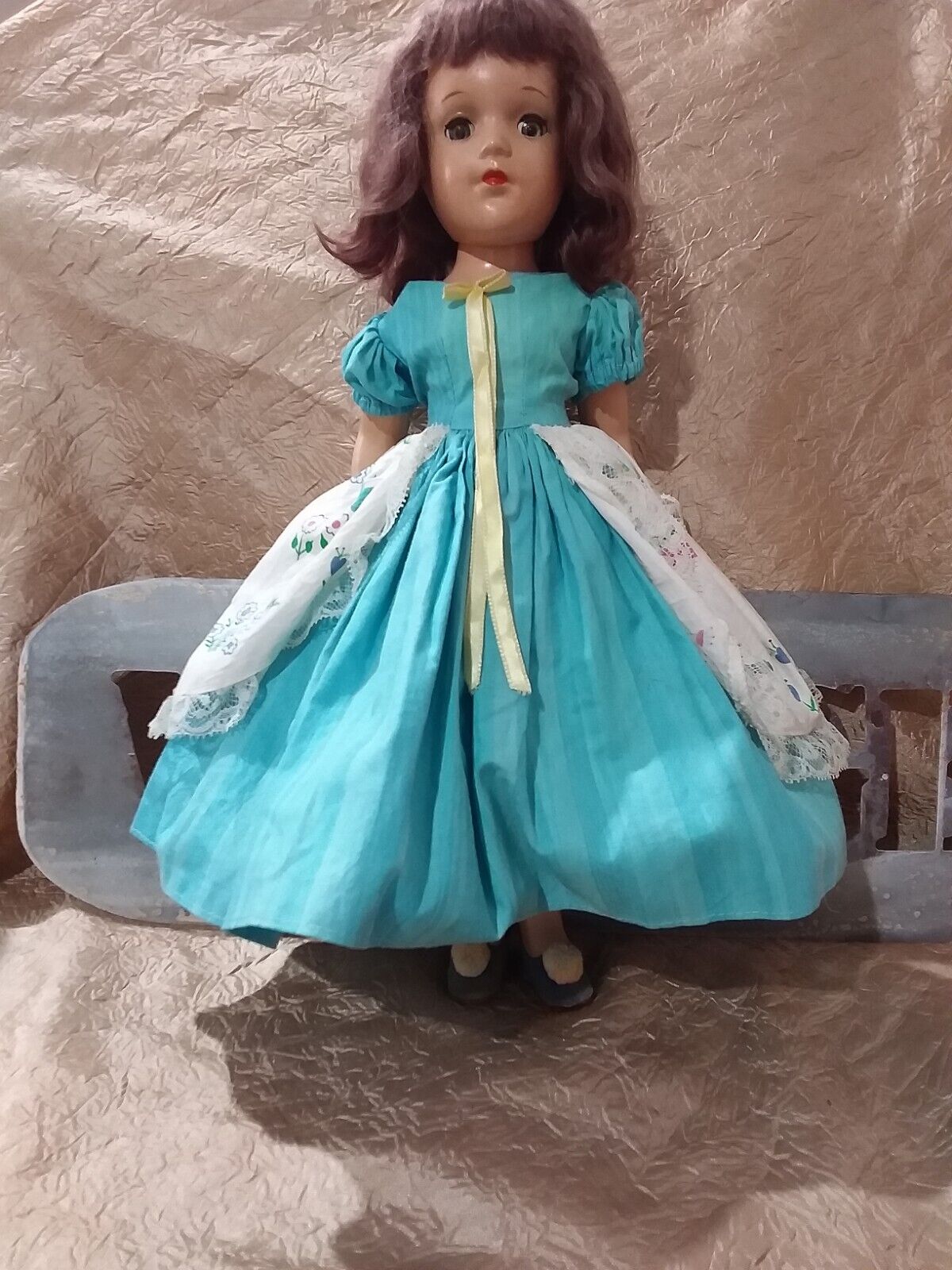 Vintage Mary Hoyer Composition Little Bo Peep Doll 14\