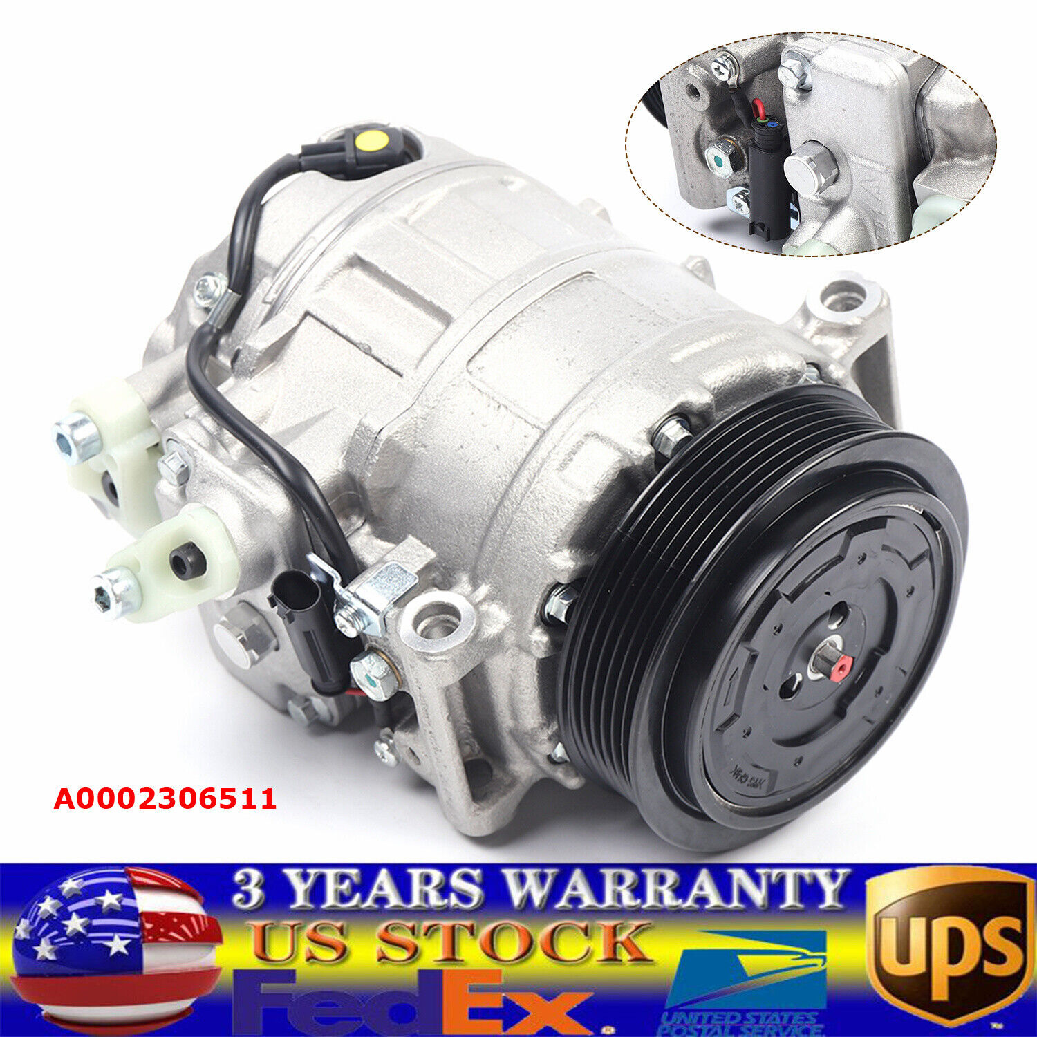 Air Conditioner Compressor w/Clutch Assembly For Mercedes-Benz C230 C240 C250 