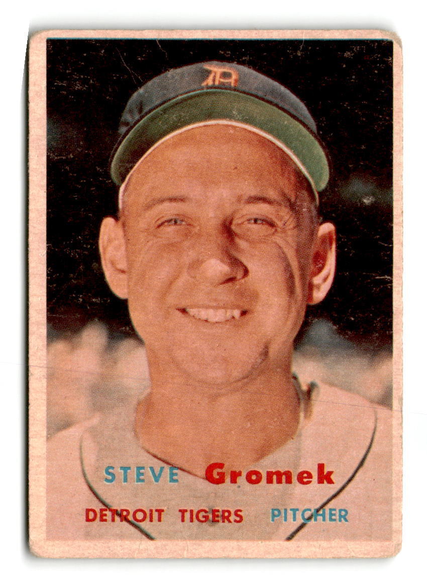 1957 Topps Steve Gromek  #258   Detroit Tigers Baseball Card
