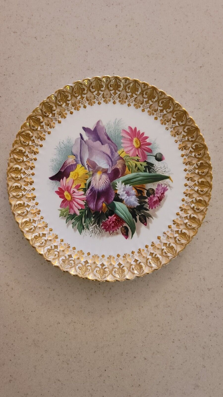 Exceedingly Rare 19th Century C F Hurten Copeland Spode handpainted Plate
