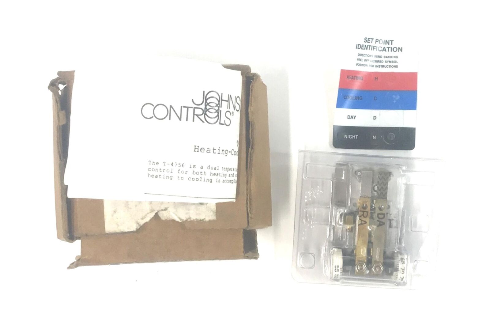 Johnson Controls Thermostat 15psi Reverse Act/20psi Direct T-4756-205 NOS