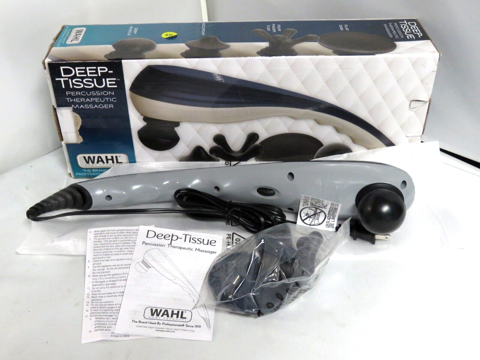 Wahl Deep-Tissue Percussion Therapeutic Massager Damaged Box