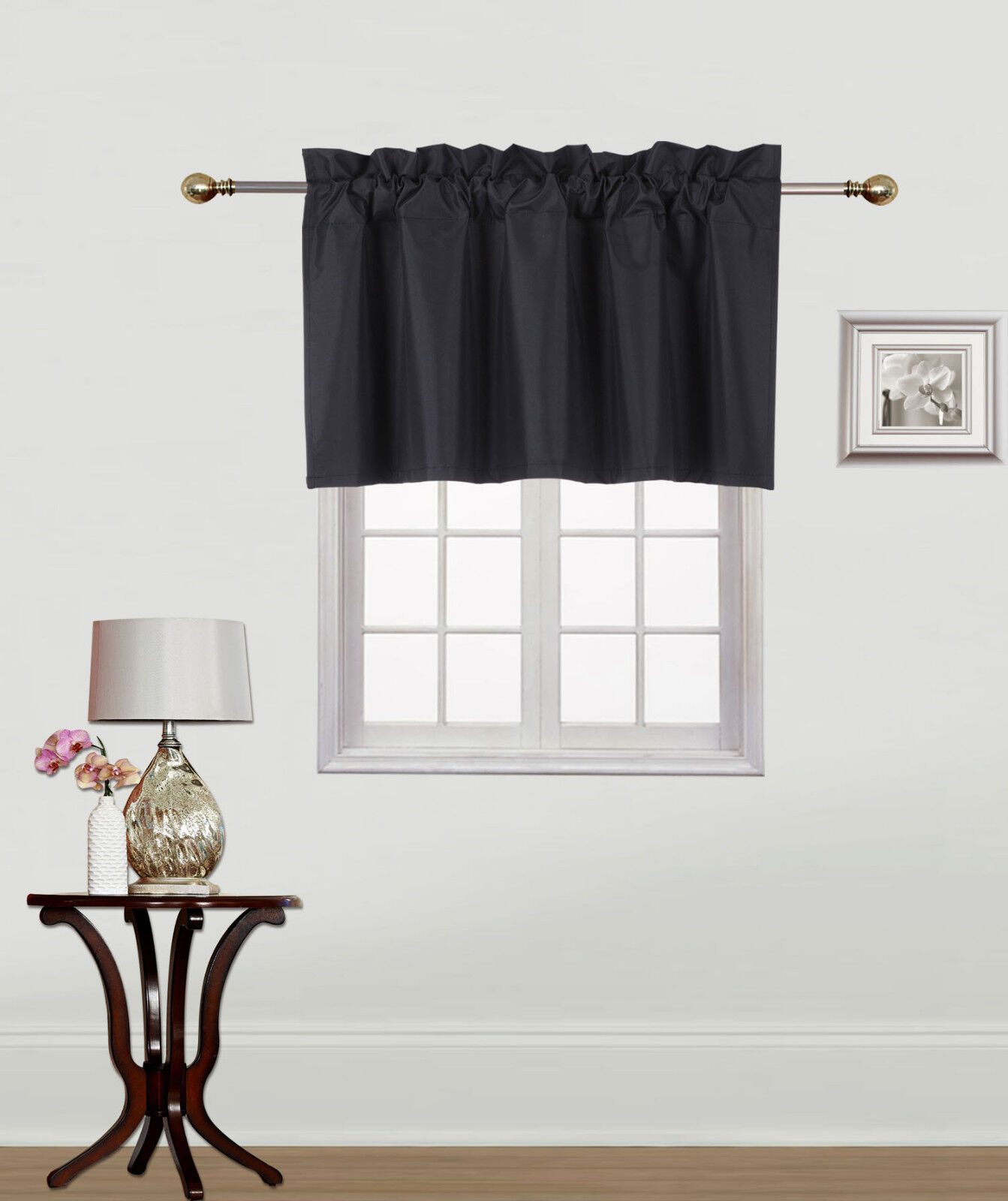 1PC STRAIGHT VALANCE SWAG LINED WINDOW CURTAIN DRAPE SOLID COLORS 38\