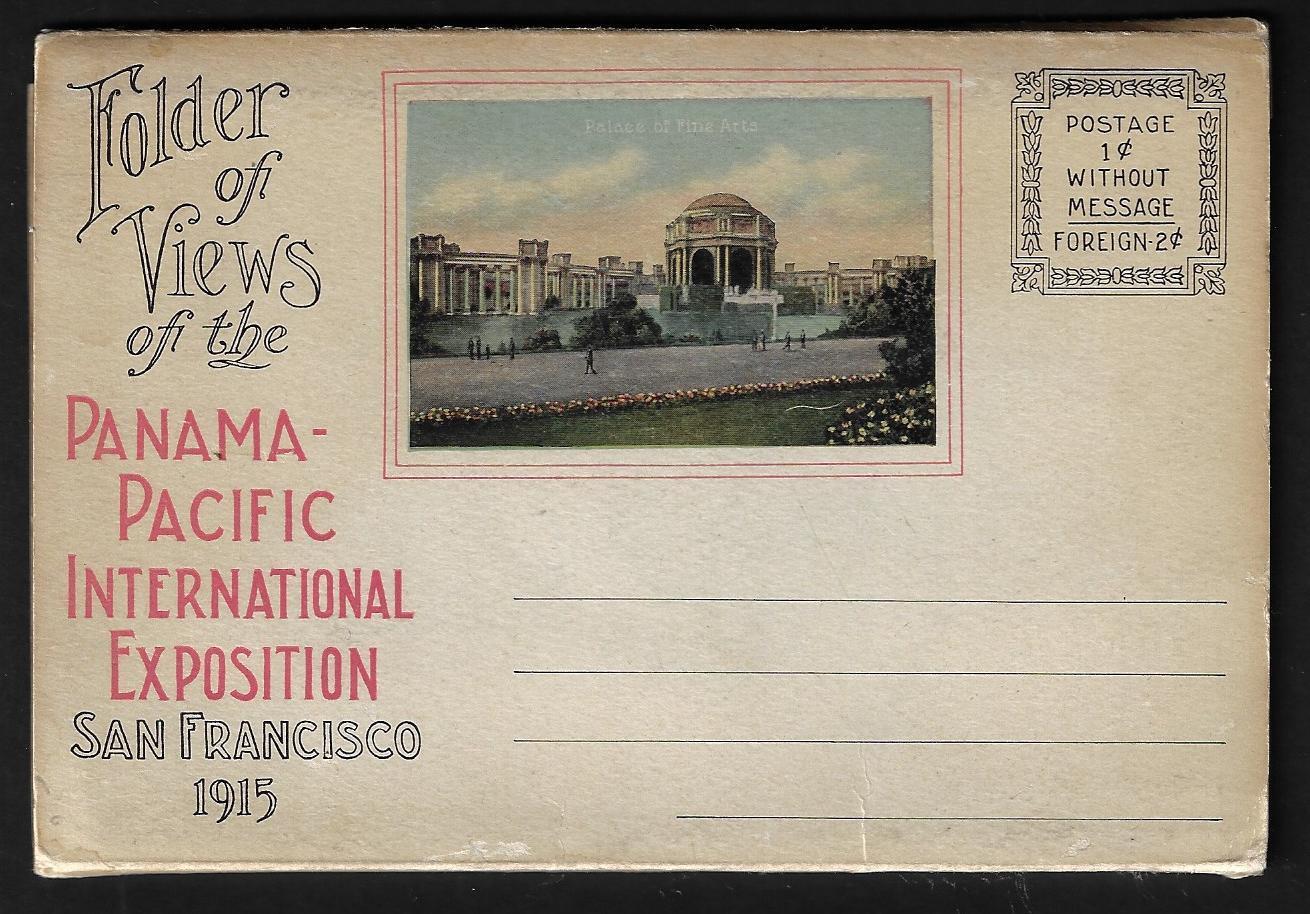 US 1915 PANAMA PACIFIC INTERNATIONAL EXPOSITION SAN FRANCISCO FOLDED WITH 18