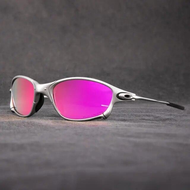 New X Metal Juliat Cyclops Sunglasses UV400 Ruby Polarized Glass Titanium Goggle
