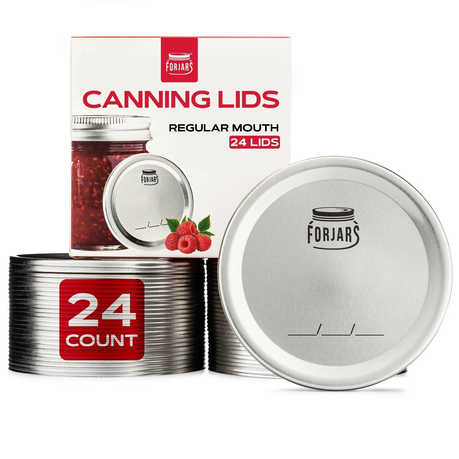 Canning Lids Regular and Wide Mouth 24-100 Count For Jars 70mm,86mm  FORJARS
