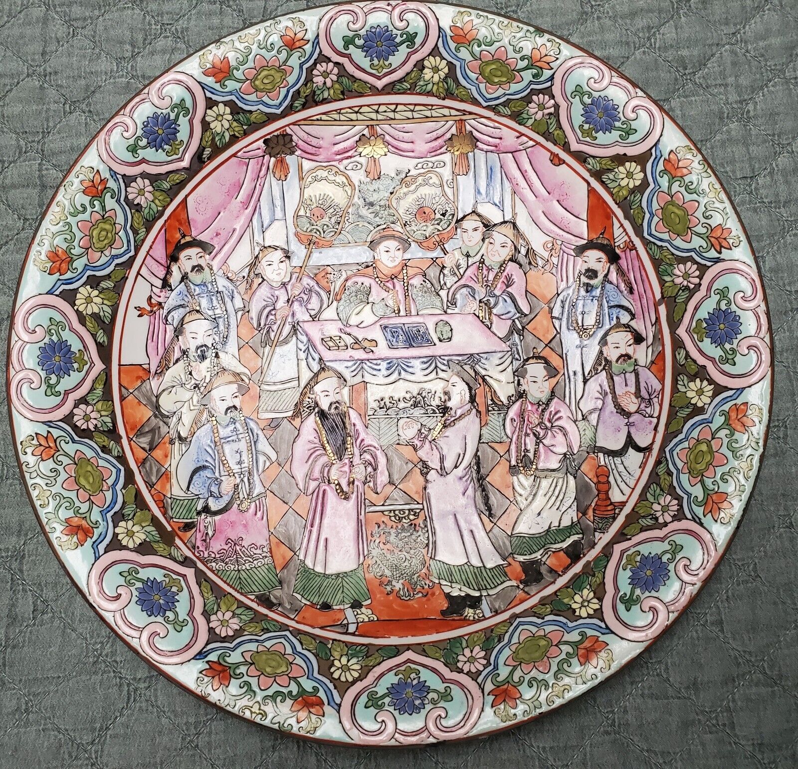 Gorgeous Antique Qing Dynasty Chinese Medallion Porcelain 14\