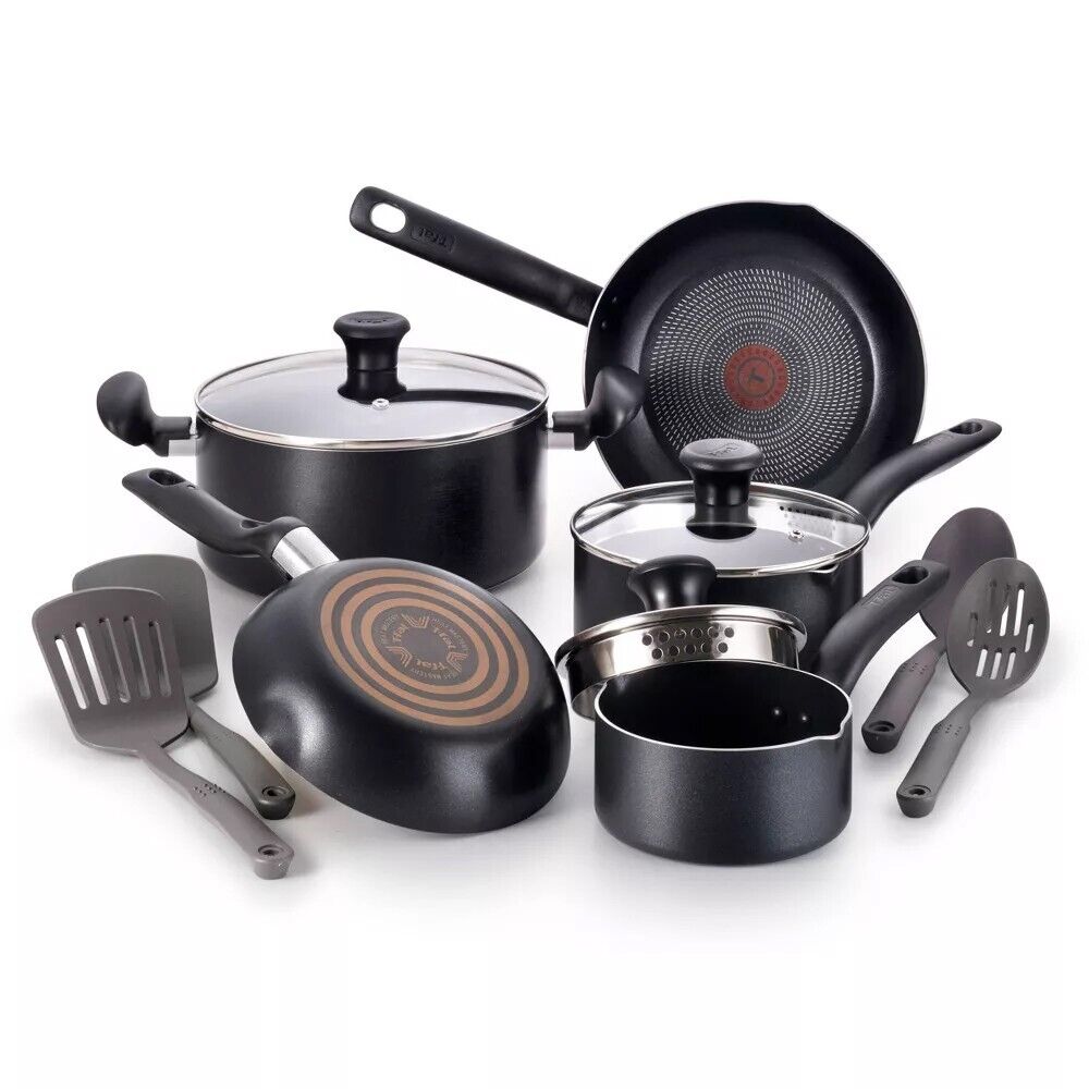 T-fal C518SC Simply Cook Nonstick Dishwasher Safe Cookware - Set of 12