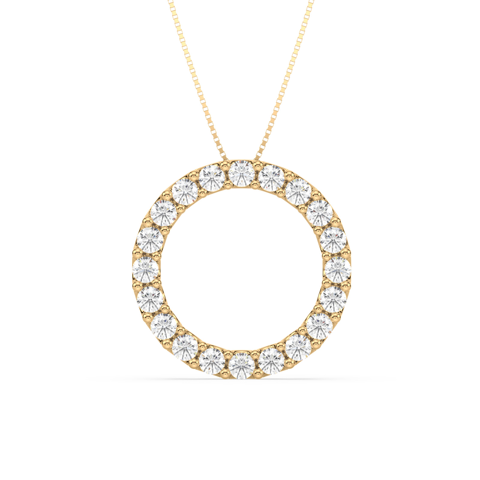 CIRCLE OF LIFE PENDANT NECKLACE IN 14K GOLD WITH LAB GROWN DIAMONDS (2.00 CTW)