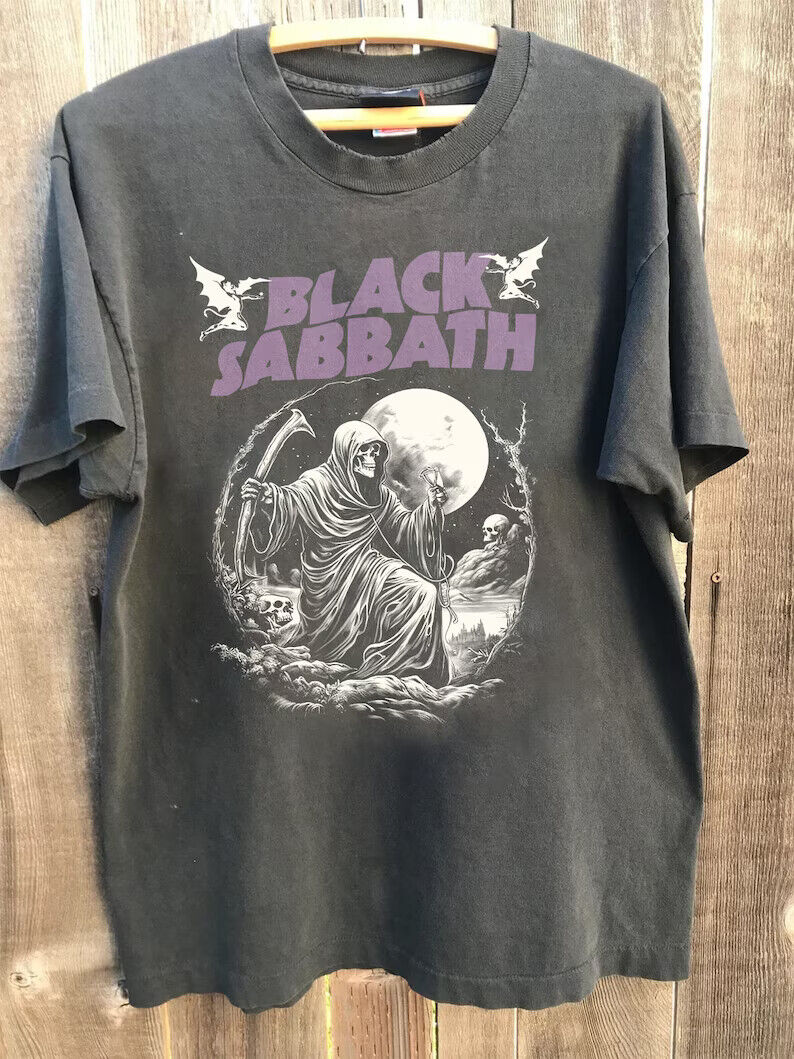Vintage 80s Black Sabbath Band Tee, Band  Heavy Metal Shirt  AN30747