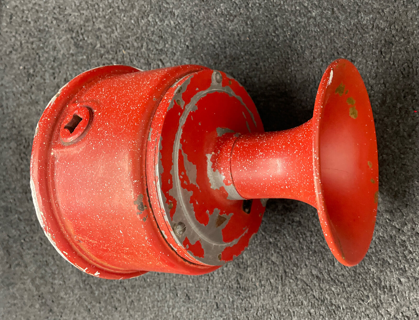 RARE Vintage Fire Alarm HOLTZER CABOT HORN 220V Red