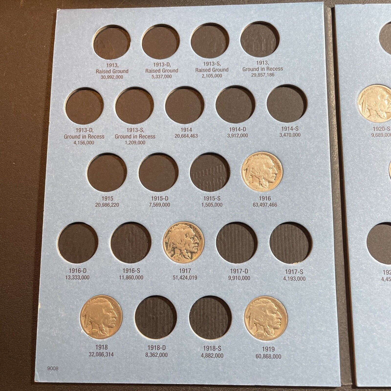 Partial Set of Buffalo Nickels 1913-1937 - 36 Of 65 Coins