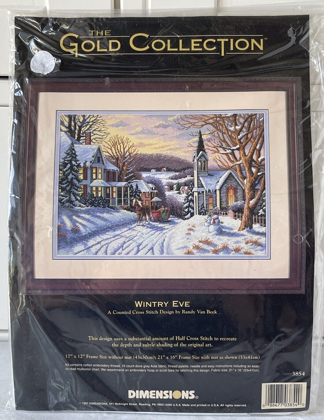Wintry Eve - Dimensions Gold Collection Cross Stitch KIT - SEALED 1997 #3854