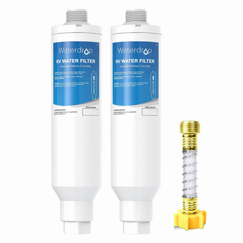 Waterdrop RV Water Filter, RV Inline Hose Water Filter with Hose Protector