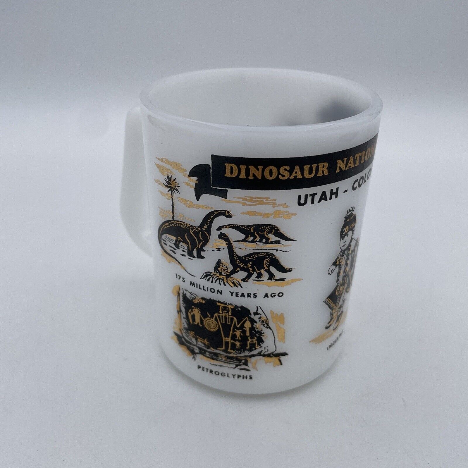 Vintage Rare Federal Mug Dinosaur National Monument Utah Colorado Souvenir Cup
